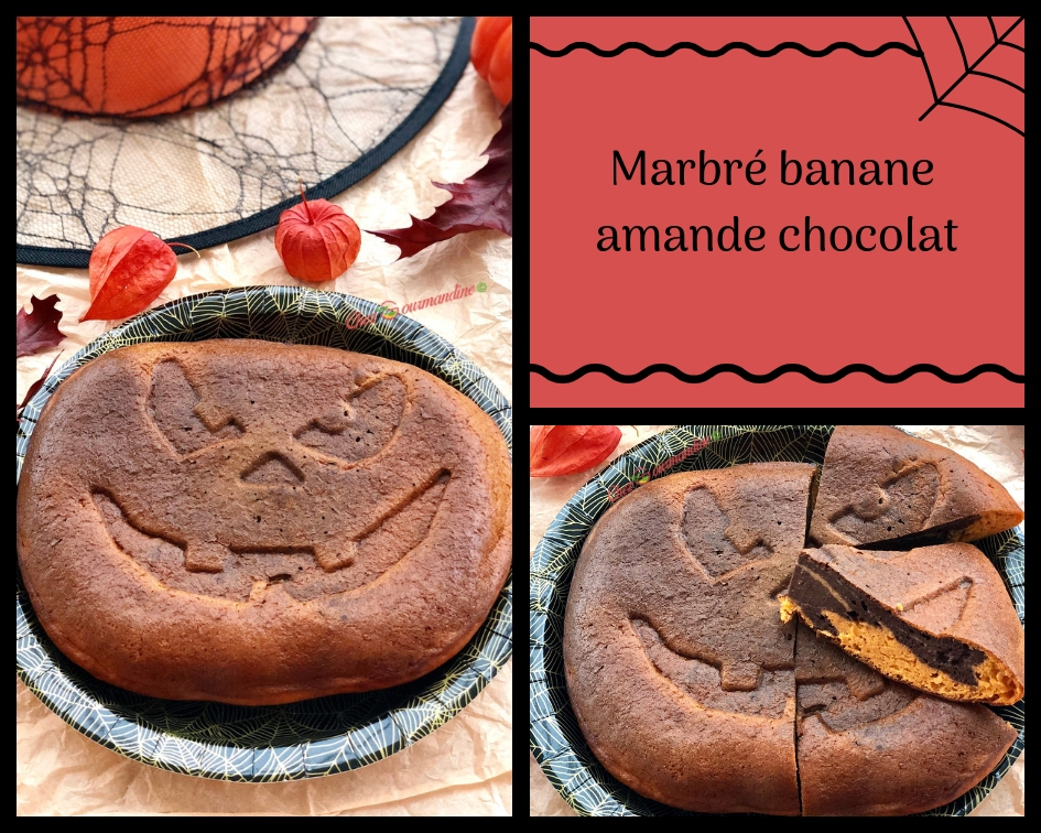 Marbré banane amande chocolat