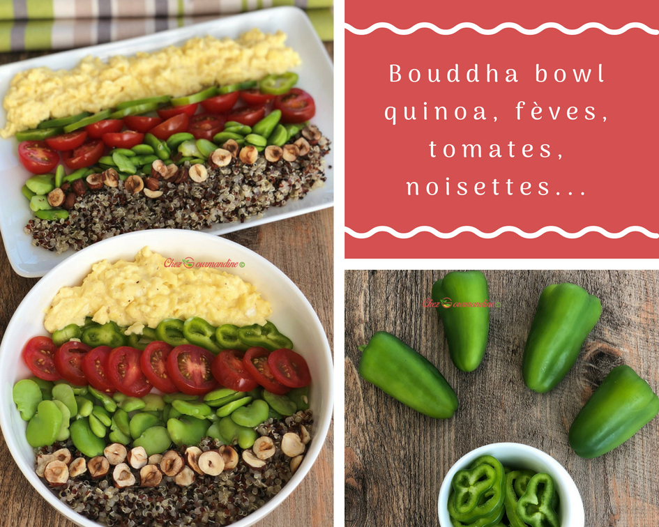 Bouddha bowl quinoa, fèves